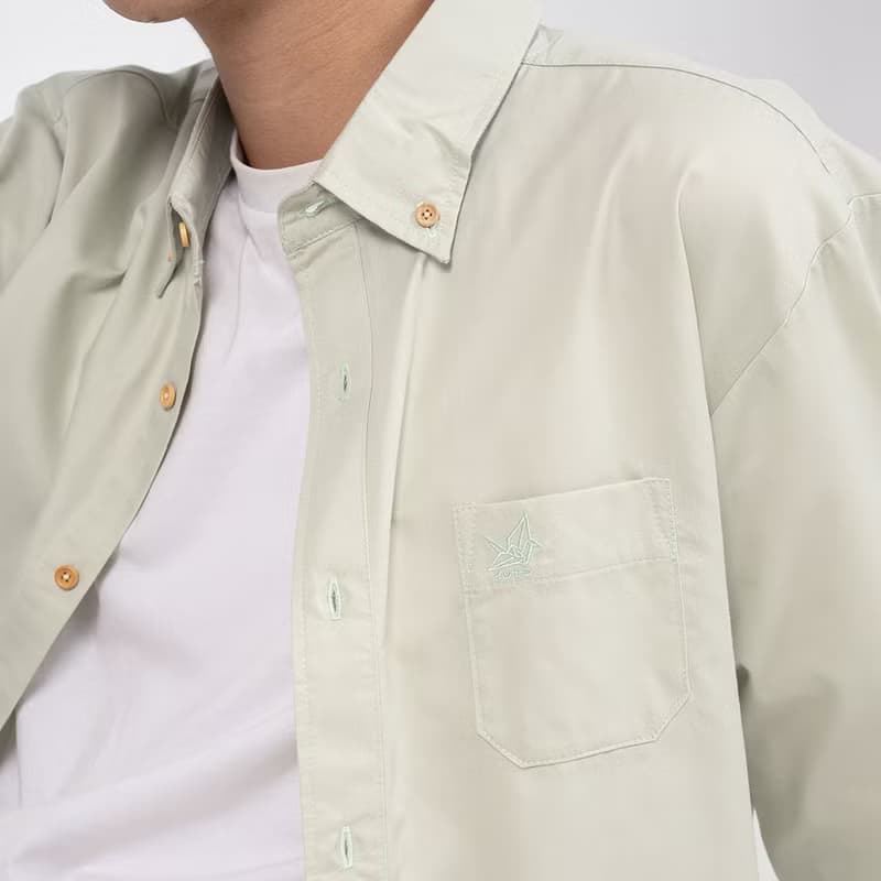 BASIC // green // men shirt straight fit