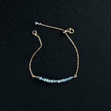 14kgf Aquamarine Stiick Bracelet Gift Box