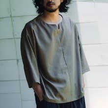 TENCEL-小U開領合摺上衣