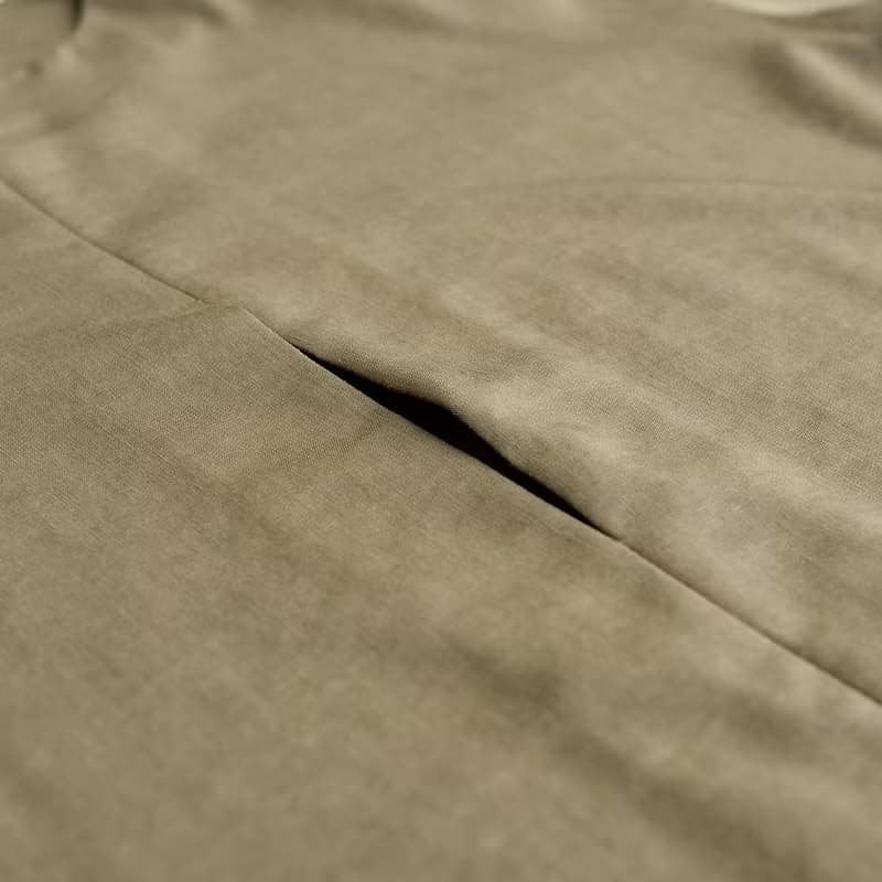 TENCEL-小U開領合摺上衣