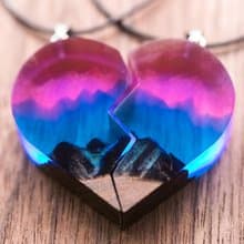 Matching necklaces set Norway lights Couples Necklace Set for lovers