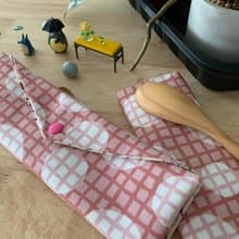 文青風環保純棉筷袋 浪漫泡泡 柔情粉 完美生活 可愛動物 日本