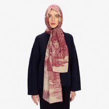 【INOUI EDITIONS】PIRANESI 羊毛真絲圍巾100 - 紅