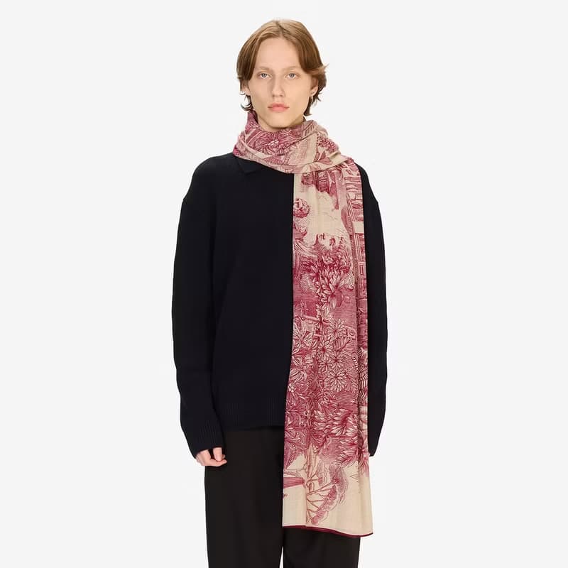 【INOUI EDITIONS】PIRANESI 羊毛真絲圍巾100 - 紅