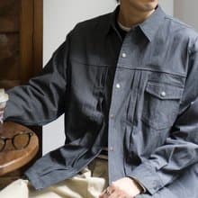 Jacket 質感外套 日系復古工裝肌理感口袋潮流百搭夾克 Cityboy