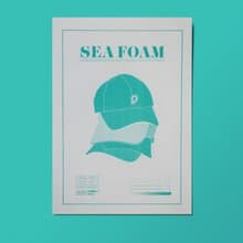 \ 海沫綠單色RISO海報 /  帽子款