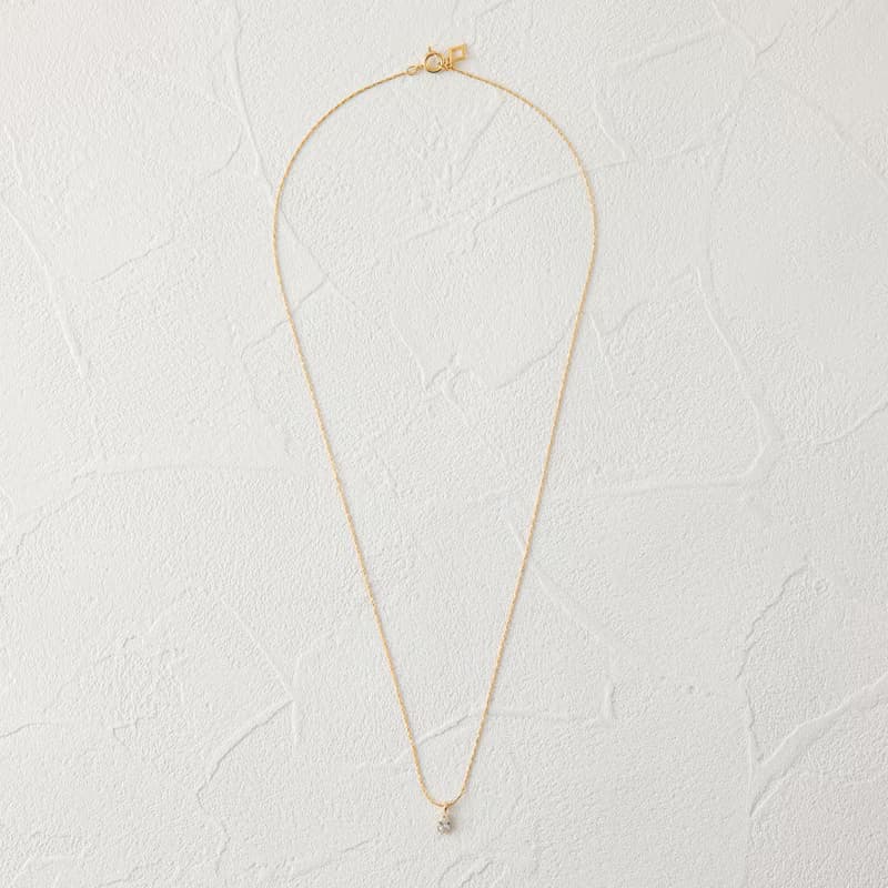 drop zirconia necklace GD ニッケルフリーネックレス キュービックジルコニア　しずく型　ドロップ　ゴールド
