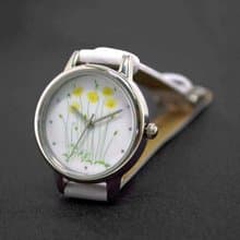 nameless 女裝 花花手錶 白色錶帶 女裝手錶 全球免運