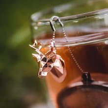 01LIV 不銹鋼濾茶器 CHICHI濾茶球 麋鹿玫瑰金泡茶器禮物