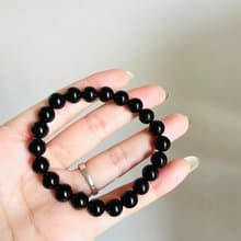 黑域結界 避邪招財【黑碧璽素圈手串】消除負能量/一物一拍