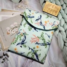 袋物系列-韓國棉布蒂芬妮綠海洋鯨魚海草款-7.8吋電子書保護套-