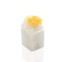 【招財神獸】冰種飄黃翡翠貔貅玉印章 | 天然緬甸玉翡翠A貨 |送禮