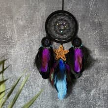 Black dream catcher Native American style | Tribal dream catcher gift นักล่าฝัน