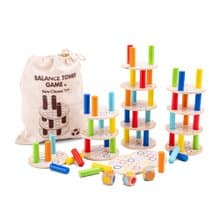 【荷蘭New Classic Toys】木製經典平衡塔積木遊戲 - 10809