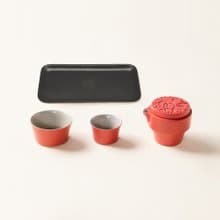 陸寶 花好月圓闔家歡 1壺2杯+茶盤 茶具組 茶器
