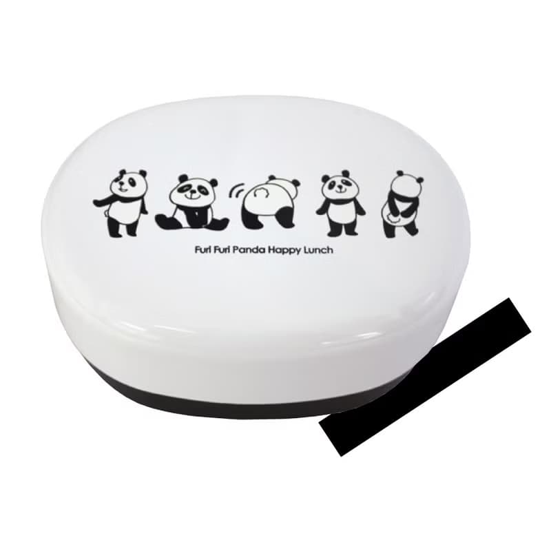 Furifuri Panda Oval 2-Tier Lunchbox 580ml Cute High Quality School Made In Japan
