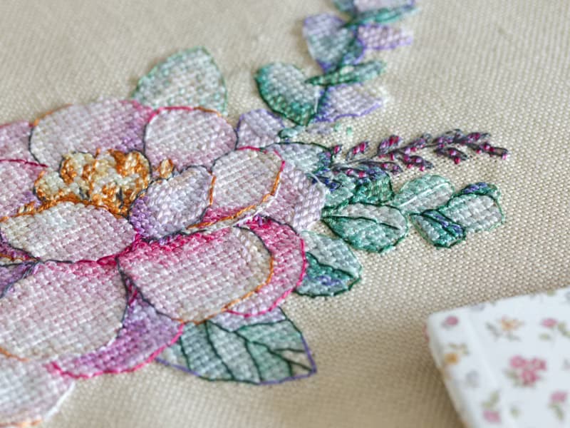 【數位】Enchanting Floral bouquet - watercolor PDF cross stitch pattern