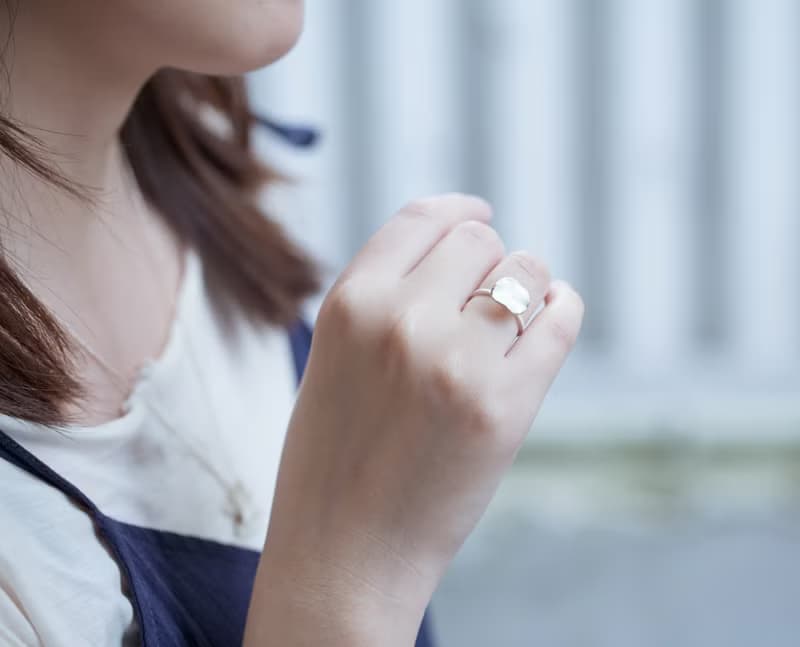 Cheeky 厚臉皮 - 手工純銀戒指 Silver Ring 可調式