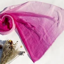 喀什米爾Cashmere/羊絨圍巾/純羊毛圍巾披巾/戒指絨披肩-桃紅漸層