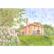 Custom House Portrait Original Art Watercolor Made To Order by NataDuArt