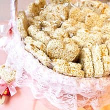 棒裝 心型米香(原味)X50支+大提籃X1個 婚禮小物 二次進場 送客禮
