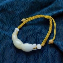 飄黃翡翠蓮藕編織手鍊 | 天然緬甸玉翡翠A貨 | 送禮