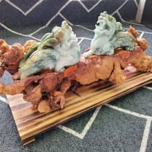 【純翠】天然翡翠 極美五彩大師精雕霸總飛天招財貔貅一對 附台證