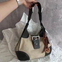 中古包 PRADA 普拉達 布拼皮 Hobo 腋下包