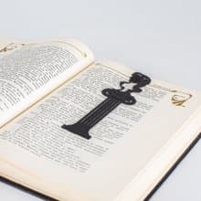 Bust to a Famous Reader // Black metal bookmark // Free shipping worldwide
