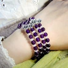 《Flower feast 花宴》瑰麗花境公主風紫水晶手鍊環