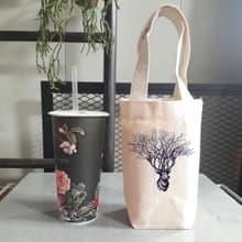 Deer Tree 帆布 咖啡 隨行杯 手機 錢包 飲料提袋