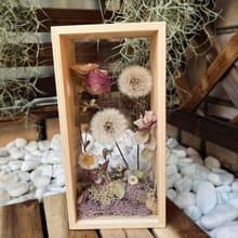 蒲公英微景觀 紫色迷霧 雙面相框花園 永生花禮