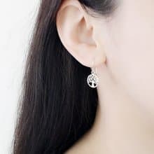 許願樹純銀耳環 | 古典鏤空復古歐風 925純銀耳勾 閨蜜生日禮物