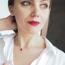 Pink Spinel Teardrop Necklace, 925 Silver, Capricorn Crystal, Mother's Day Gift