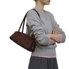 韓國製 MUR Flow 手袋/單肩包/手提袋 (Suede Dark Brown)