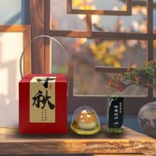新品【吃不胖的】中秋蛋黃酥香氛禮盒 羊毛氈鑰匙圈搭配檜木精油