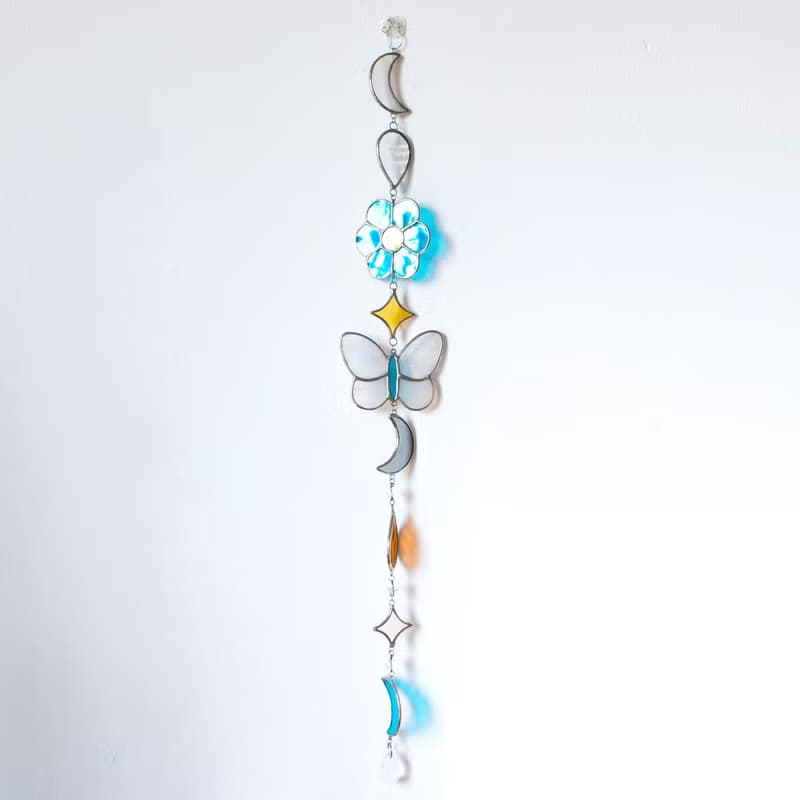 Stained glass garland, Home decor, Housewarming gift, Wall decor