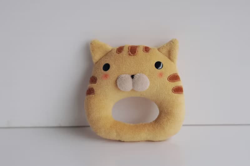Bucute虎寶寶的彌月禮盒組/口水巾/護身符/手搖鈴/彌月