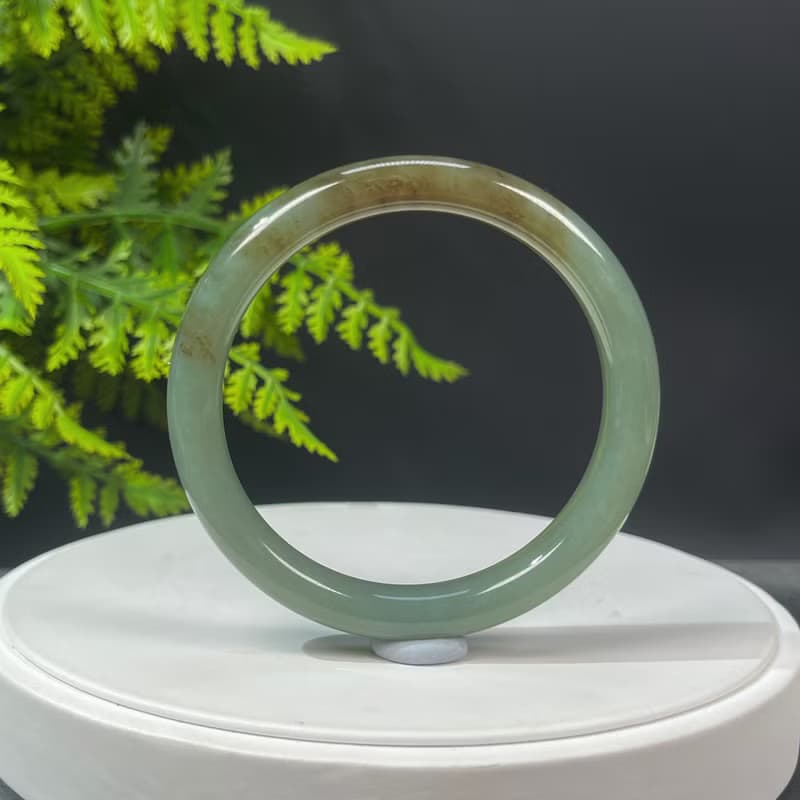 和田玉且末糖手鐲 59MM 老料油潤玉手環 附證書 端莊典雅溫潤細膩