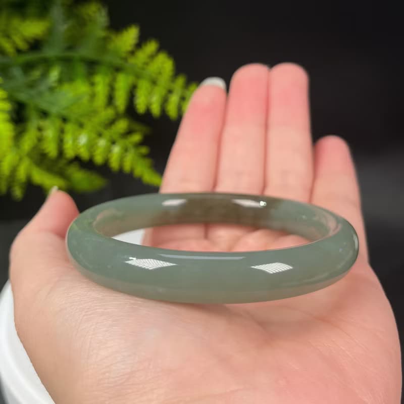 和田玉且末糖手鐲 59MM 老料油潤玉手環 附證書 端莊典雅溫潤細膩