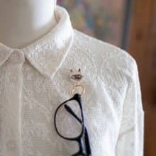 眼鏡架 / 胸針/ 眼鏡貓 / 暹羅貓