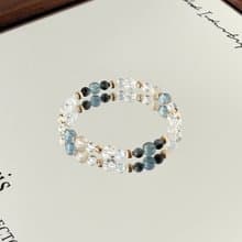 /海岸晨曦/魔鬼海藍寶 海藍寶 白水晶 月光石 金髮晶