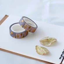 黃色的樹(彩色) 和紙霧面紙膠帶 1.2cm + 防水貼紙