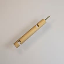 Birch wall bracket for hanging plug-In pendant and plant on wall.