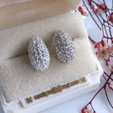 Vintage Jewelry 西洋古董飾品 ROMAN 經典 彎曲C 針式耳環