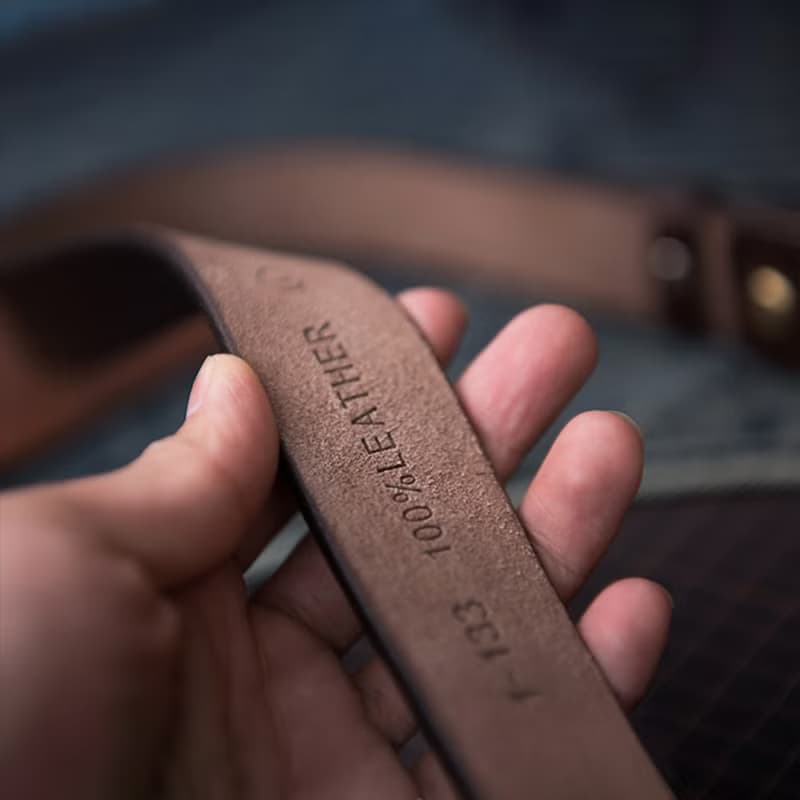 美式復古銅扣牛皮帶 真皮腰帶 窄版男士褲帶【免費刻英文名】禮物