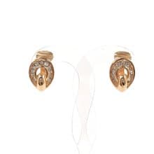 【日本直送 中古美品】クリスチャンディオール Christian Dior イヤリング メタル/ラインストーン ゴールド ヴィンテージ