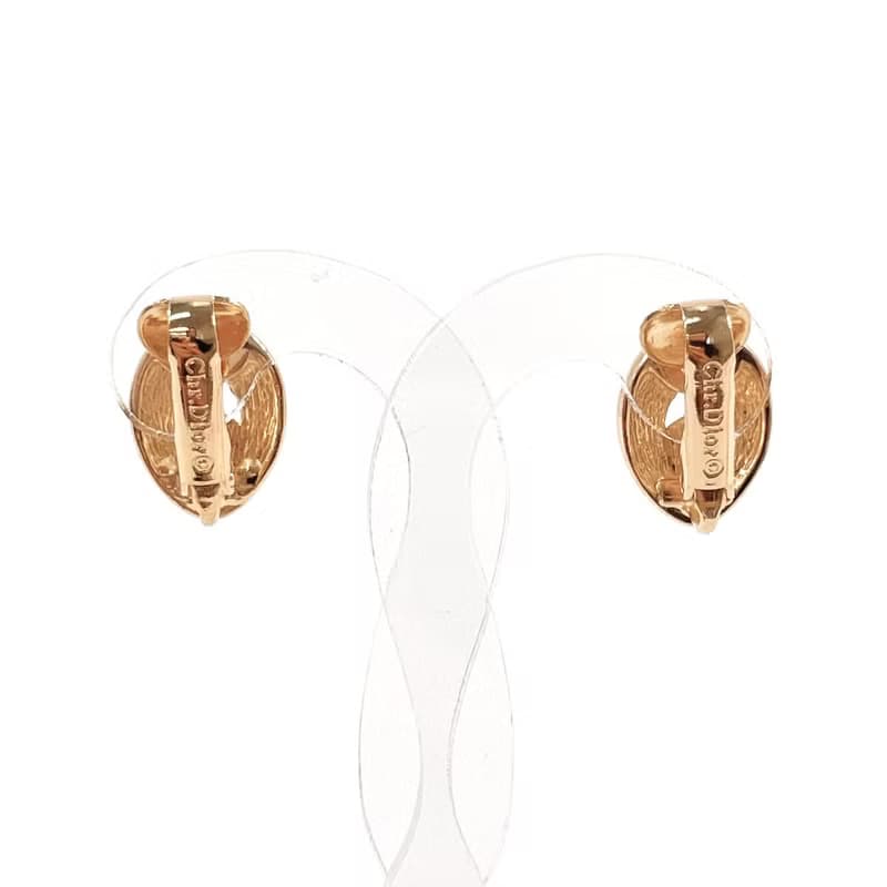 【日本直送 中古美品】クリスチャンディオール Christian Dior イヤリング メタル/ラインストーン ゴールド ヴィンテージ