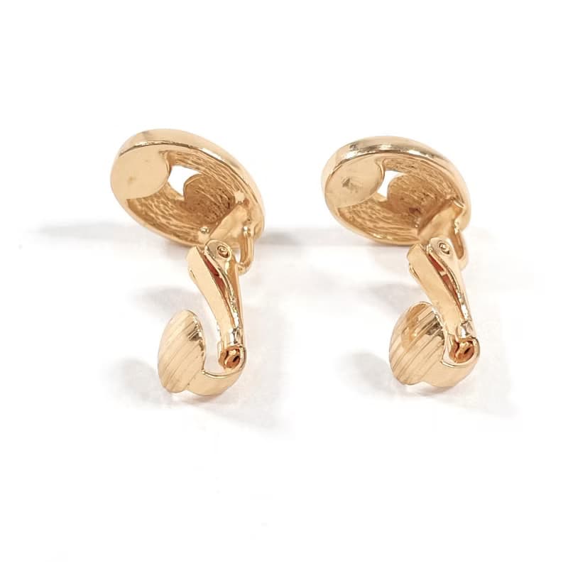 【日本直送 中古美品】クリスチャンディオール Christian Dior イヤリング メタル/ラインストーン ゴールド ヴィンテージ