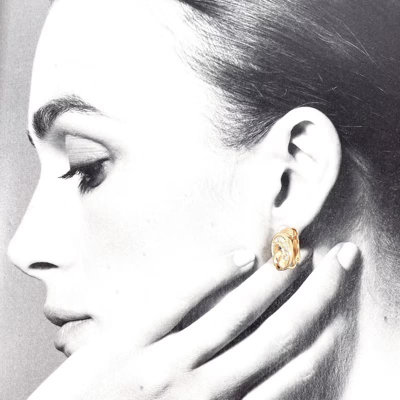 【日本直送 中古美品】クリスチャンディオール Christian Dior イヤリング メタル/ラインストーン ゴールド ヴィンテージ